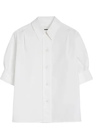 Jil Sander Blusar & Skjortor , Dam, M, Bomull, Bianco Damtröja