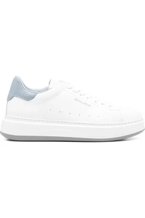 Woolrich Skor, Dam, 39 EU, Klarblå Sneakers med Logotyptryck