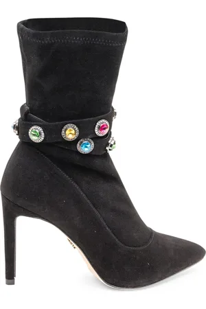 Kurt Geiger Skor, Dam, 40 EU, Mocka, Spetsig Ankelstövel i Mocka