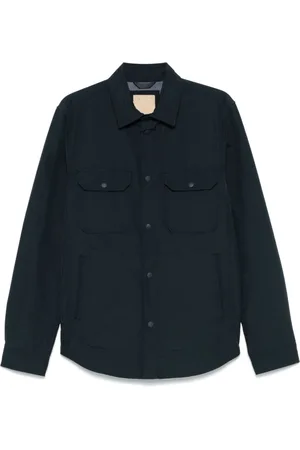 Woolrich Skjorta, Herr, M, Blå tryckknappskjorta med fickor
