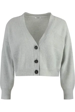 PESERICO SIGN Stickade tröjor & koftor, Dam, S, Kashmir, Embellished Knit Cardigan