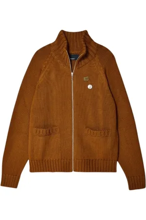 Rassvet Stickade tröjor & koftor, Herr, L, Zippad Cardigan Stickad i Brun