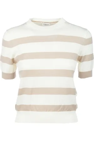 CRUNA Stickade tröjor & koftor, Dam, M, Sesamo Roundneck T-shirt