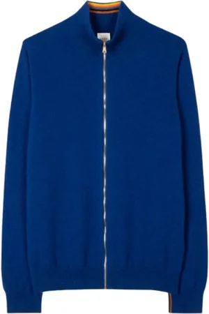 Paul Smith Sweatshirts & Hoodies, Herr, L, Coboltblå Cashmere Cardigan