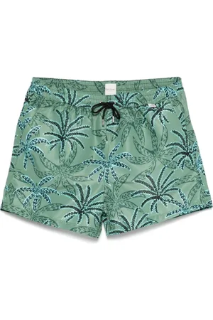 Paul Smith Badkläder, Herr, M, Läder, Skoggrön Badshorts Elastisk Midja