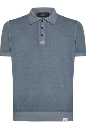 Peuterey Topp, Herr, L, Blått Poloshirt med Logomärke