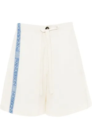 J.W.Anderson Shorts, Dam, S, Bomull, Shorts i bomull/linne med logoband