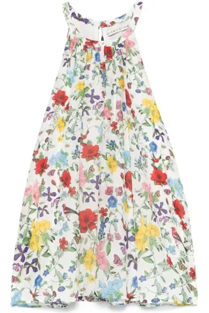 ALICE+OLIVIA Topp, Dam, S, Halterneck MultiColour Top med Nyckelhålsdetalj