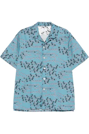 Paul Smith Skjorta, Herr, XL, Blå Knappad Skjorta Asymmetrisk Nederkant