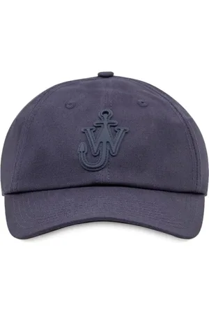 J.W.Anderson Accessoarer, Herr, ONE Size, Marinblå Keps med Ankare