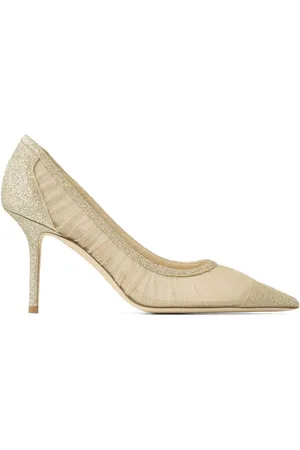 Jimmy Choo Skor, Dam, 36 EU, Golden Salon Textile T8 Pumps