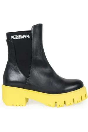 Patrizia Pepe Skor, Dam, 38 EU, Läder, Slip-on Chelsea Boots med Traktorsula