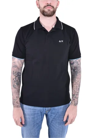 sun68 Topp, Herr, 3Xl, Bomull, Randig Krage Polo Korta ärmar