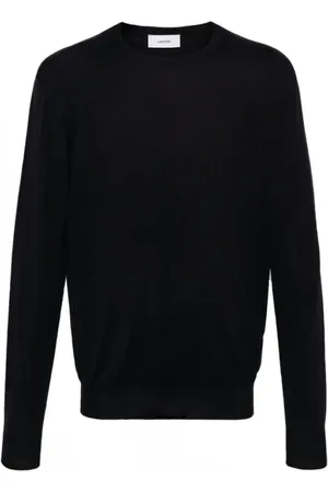 LARDINI Stickade tröjor & koftor, Herr, S, Kashmir, Navy Crew Neck Jumper