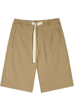 Jil Sander Shorts, Herr, M, Bomull, Bältade bomullsbermudashorts med detaljer