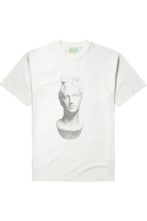 ARIES Topp, Herr, L, Bomull, Statytryck Vit T-shirt