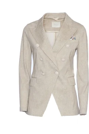 Circolo Jacka, Dam, XS, Bomull, Sten Dubbelknäppt Blazer