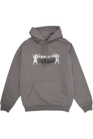 Rassvet Sweatshirts & Hoodies, Herr, XL, Klassisk huvtröja med frontgrafik, mörkgrå