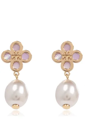 Tory Burch Accessoarer, Dam, ONE Size, Kira Clover Pearl Drop Earrings