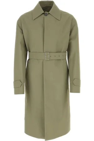 Jil Sander Kappa, Herr, L, Bomull, Armygrön bomullstrenchcoat