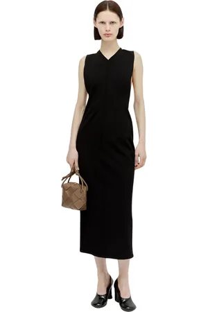 Khaite Klänning, Dam, M, Polyester, Stretch V-Neck Open Back Dress