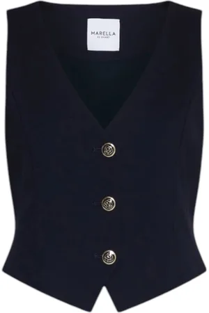 MARELLA Jacka, Dam, S, Blå Elegant Tröja Jersey Milano