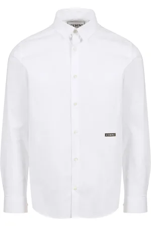 Iceberg Skjorta, Herr, L, Bomull, Vit Slim Fit Långärmad Skjorta