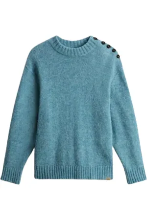 Woolrich Stickade tröjor & koftor, Dam, M, Alpackablandning Crewneck Tröja