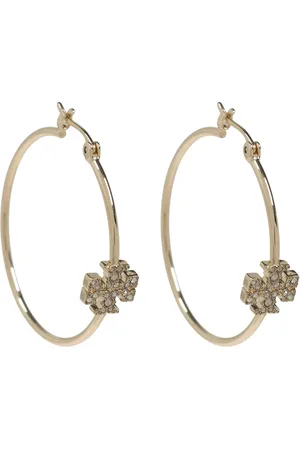 Tory Burch Accessoarer, Dam, ONE Size, Eleanor Pavé Hoop Örhängen