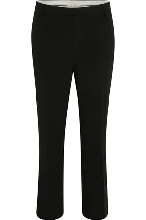 Part Two Byxor, Dam, XL, Polyester, Slim-Fit Svarta Byxor