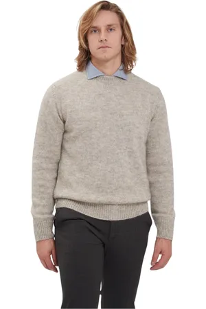 Jacob Cohen Stickade tröjor & koftor, Herr, L, Randig Mohair Crewneck Tröja