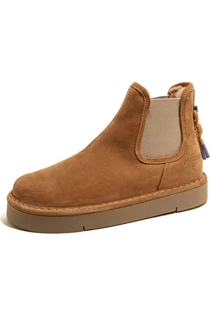 Panchic Skor, Dam, 37 EU, Mocka, Chunky Beatle Chelsea Boots
