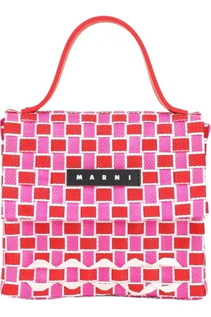 Marni Väska, Dam, ONE Size, Handväska med geometriskt mönster i fuchsia