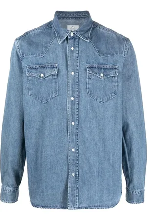 Woolrich Skjorta, Herr, XL, Denim, Denimskjorta med bröstfickor