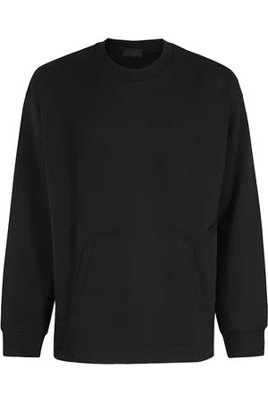 Y-3 Sweatshirts & Hoodies, Herr, S, Bomull, Långärmad Sweatshirt med Rund Halsringning