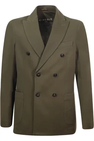 Circolo Jacka, Herr, L, Bomull, Grön Militärstil Jacka
