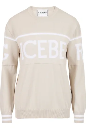 Iceberg Stickade tröjor & koftor, Dam, S, Bomull, Carry-Over Crewneck