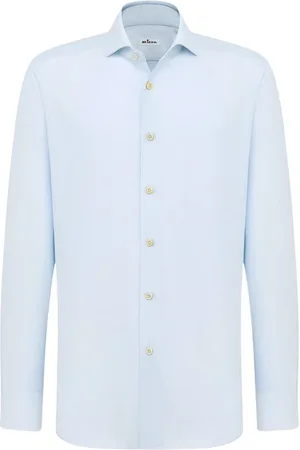 Kiton Skjorta, Herr, 2Xl, Bomull, Formell skjorta i bomulls- och hampa-blandning