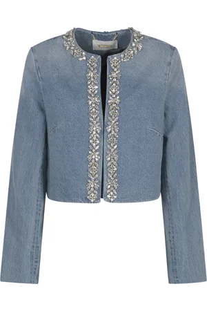 ZIMMERMANN Jacka, Dam, L, Denim, Crush Embellished Denim Jacket