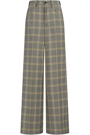 Marni Byxor, Dam, 2Xs, Rutiga tech ull palazzo byxor
