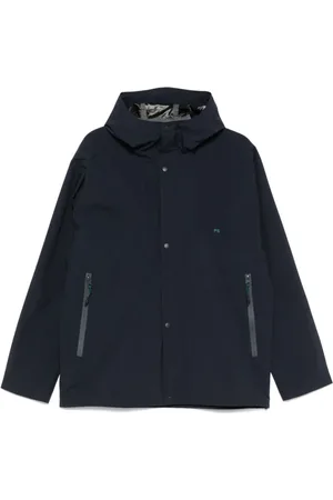 Paul Smith Jacka, Herr, M, Blå Kappor med Broderad Logotyp