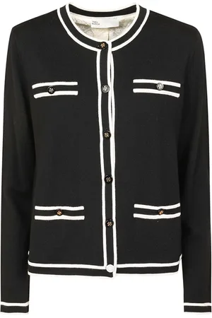 Tory Burch Stickade tröjor & koftor, Dam, M, Cream Lana Cardigan
