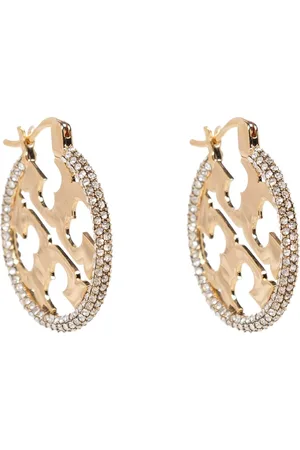 Tory Burch Accessoarer, Dam, ONE Size, Miller Pavé Hoop Örhängen