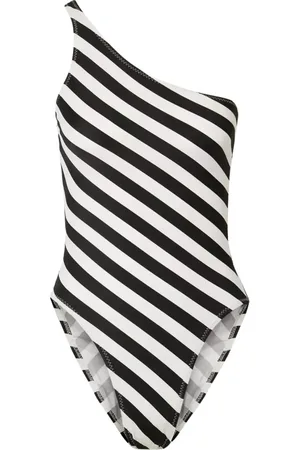 Norma Kamali Badkläder, Dam, S, Polyester, Randig enaxlad baddräkt