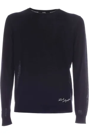 Karl Lagerfeld Stickade tröjor & koftor, Herr, M, Kashmir, Signature Logo Pullover