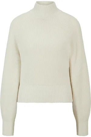 HUGO BOSS Stickade tröjor & koftor, Dam, M, Polo Neck Tröja