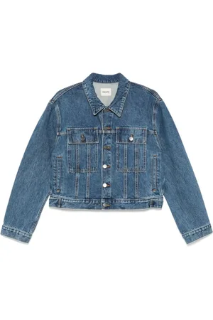 Khaite Jacka, Dam, M, Denim, Blå Denimjacka med Knäppning