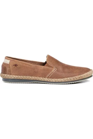 Fluchos Skor, Herr, 44 EU, Läder, Avslappnad Kamel Läder Herr Loafers