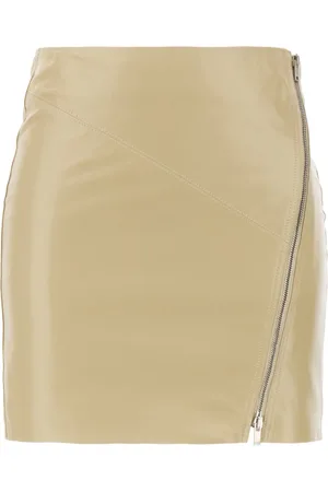 Isabel Marant Kjol, Dam, 2Xs, Läder, Zip-Up Läderkjol