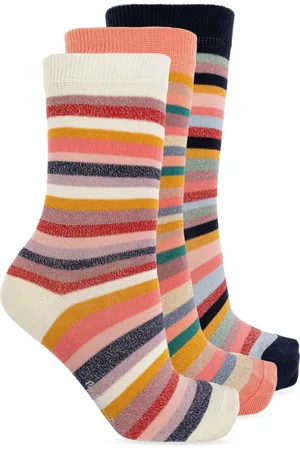 Paul Smith Underkläder, Dam, ONE Size, Bomull, Trepack bomullsstrumpor med lurextråd